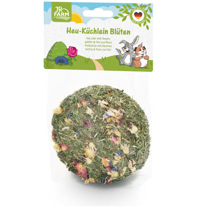 JR Farm Hay Cake Flowers - сенна торта с цветя за гризачи 75 г