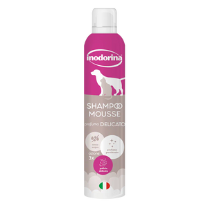 Inodorina Shampoo Mousse Talc Perfume - почистващ и дезодориращ мус за честа употреба без отмиване 300 мл.