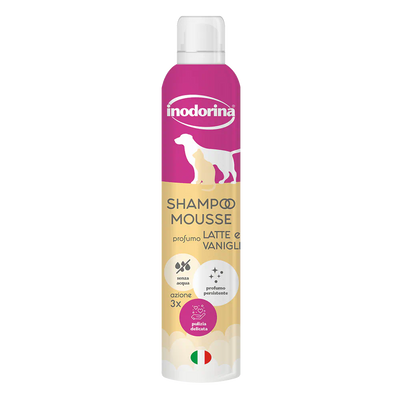 Inodorina Shampoo Mousse - шампоан с мляко и ванилия 300 мл.