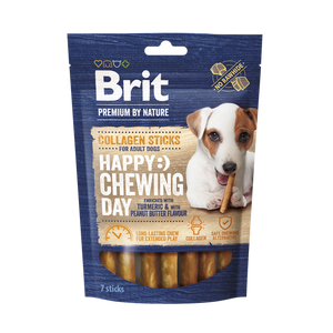 Brit Premium by Nature Collagen Chews Sticks - лакомство за кучета с колаген 12 см / 10 мм, 7 бр