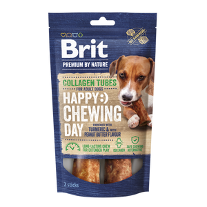 Brit Premium by Nature Collagen Chews Tubes - лакомство за кучета с колаген 12 см / 30 мм, 2 бр