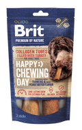 Brit Premium by Nature Collagen Chews Tubes filled with Turkey - лакомство за кучета с колаген 15 см / 20 мм, 2 бр