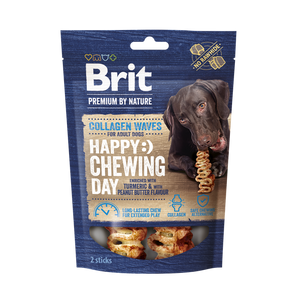 Brit Premium by Nature Collagen Chews Waves - лакомство за кучета с колаген 12 см, 2 бр