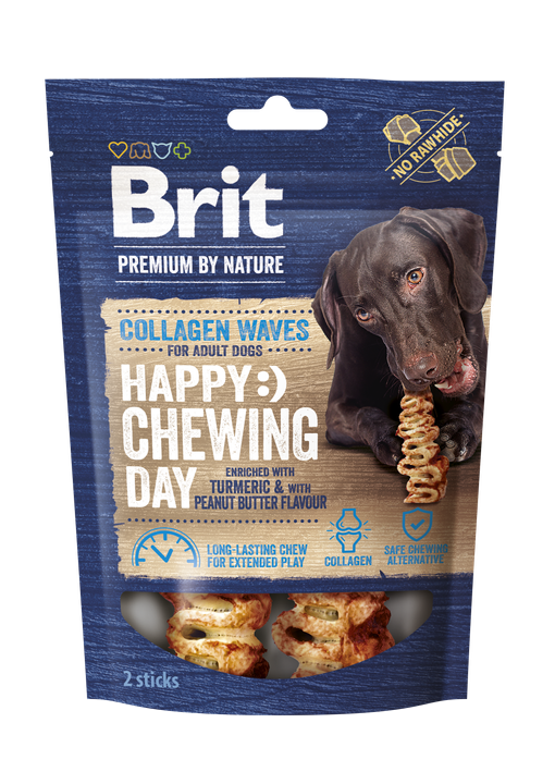Brit Premium by Nature Collagen Chews Waves - лакомство за кучета с колаген 12 см, 2 бр