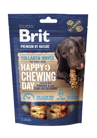 Brit Premium by Nature Collagen Chews Waves - лакомство за кучета с колаген 12 см, 2 бр