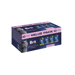 Brit Premium by Nature Cat Value Pack for Sterilised Cats - мултиопаковка паучове за кастрирани котки 40 х 100 гр