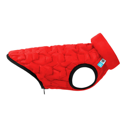 AiryVest Reversible Dog Jacket UNI Red Black S38 - двулицево яке за кучета 35-38 см