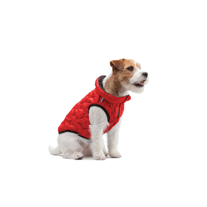 AiryVest Reversible Dog Jacket UNI Red Black M43 - двулицево яке за кучета 40-43 см
