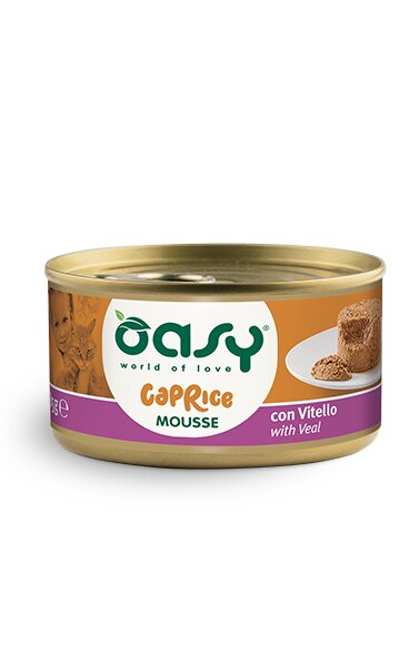 Oasy Caprice Mousse with Veal - мус за котки с телешко 85 гр.