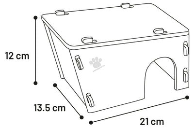 Flamingo House Mick - къщичка за гризачи 21 / 13,5 / 12 см