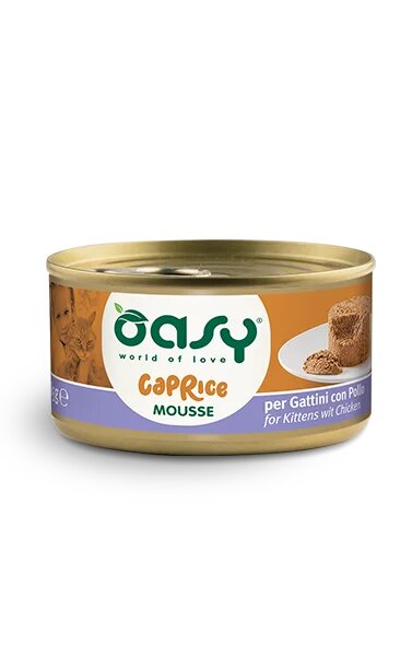 Oasy Caprice Mousse for Kittens with Chicken - мус за подрастващи котенца с пилешко 85 гр.