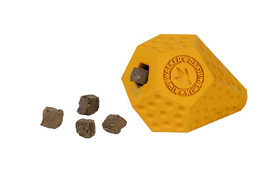 Kiwi Walker Lets Play Diaball Mini Orange - гумена играчка за лакомства 8,4 см, оранжев