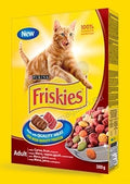 Friskies Adult - с месо, черен дроб и зеленчуци, за котки над 12 месеца 10 кг.