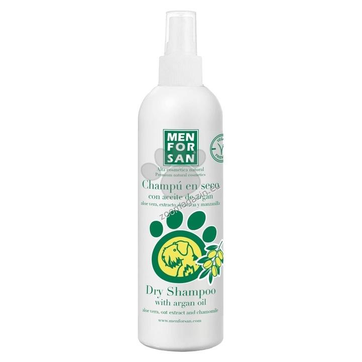 Menforsan Dry Shampoo with Argan Oil for Dogs - сух шампоан с арганово масло за кучета 250 мл