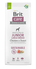 Brit Care Dog Sustainable Junior Large Breed - пълноценна храна за млади кучета с пилешко месо и насекоми