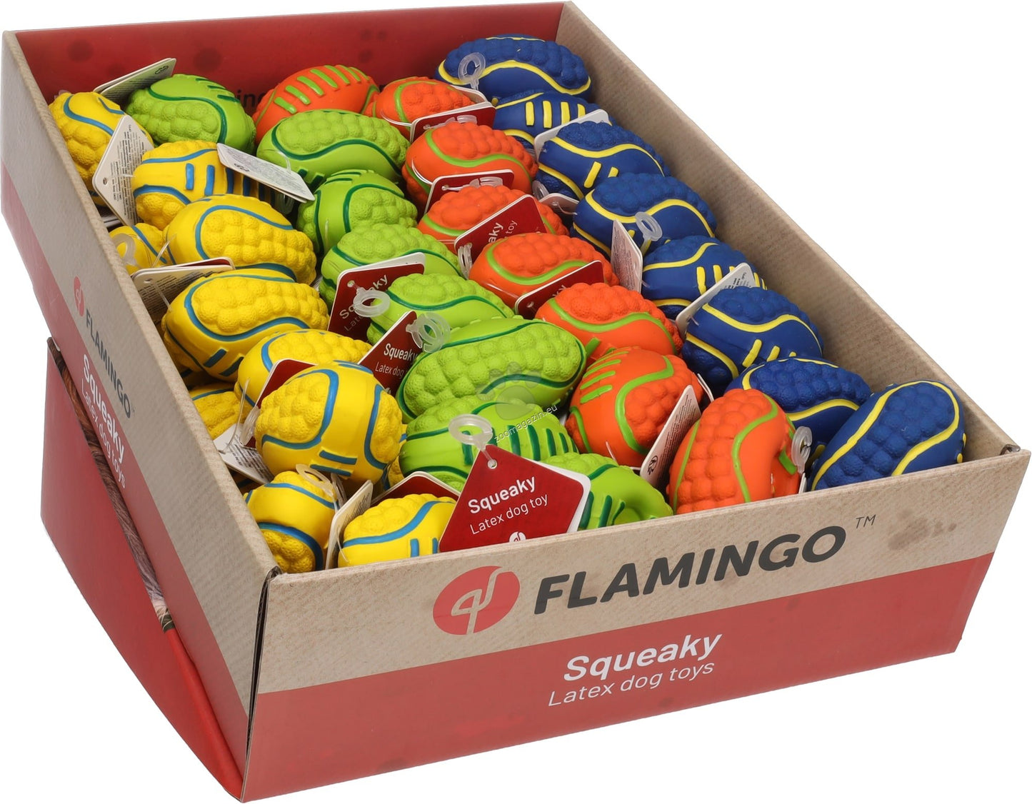 Flamingo Toy Ruggo Rugby - латексова играчка за кучета 7,7 / 4,9 / 6,2 см