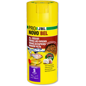 JBL ProNovo Bel Grano Click S - основна храна на гранули за всички аквариумни рибки 250 мл