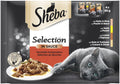 Sheba Selection in sauce - четири броя паучове микс / пуешко, пилешко, агнешко, говеждо / 4 x 85 грама