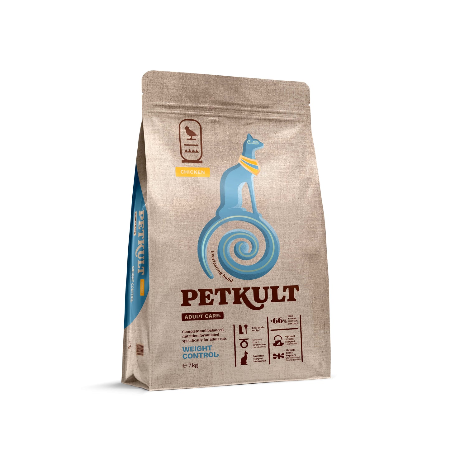 Petkult Cat Adult Care Weight Control - пълноценна храна за възрастни котки с пилешко месо 7 кг
