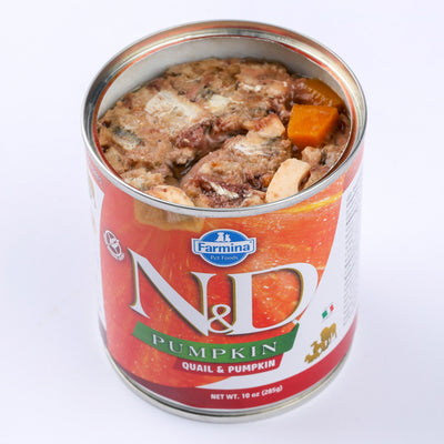 N&D Dog Quail & Pumpkin - с месо от пъдпъдък и тиква 285 гр.