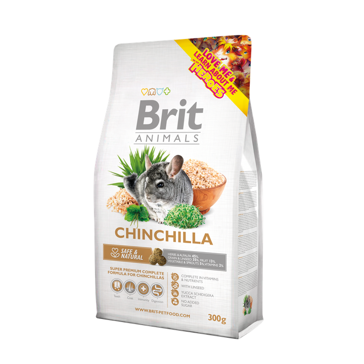 Brit Animals Chinchilla Complete - супер премиум пълноценна храна за чинчили