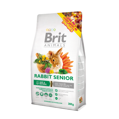 Brit Animals Rabbit Senior Complete - супер премиум пълноценна храна за възрастни зайци