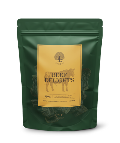 Essential Beef Delights - сушени ленти чисто телешко месо, 10 броя