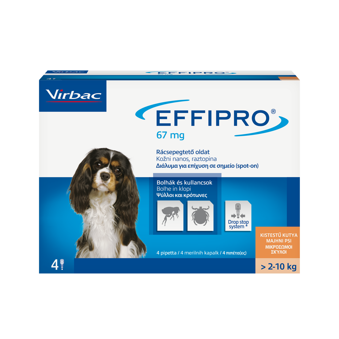 Virbac Effipro - обезпаразитяващи пипети за куче, 4 броя