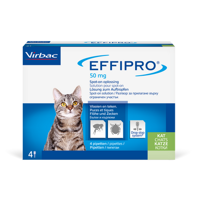 Virbac Effipro - противопаразитни пипети за котки, 4 броя