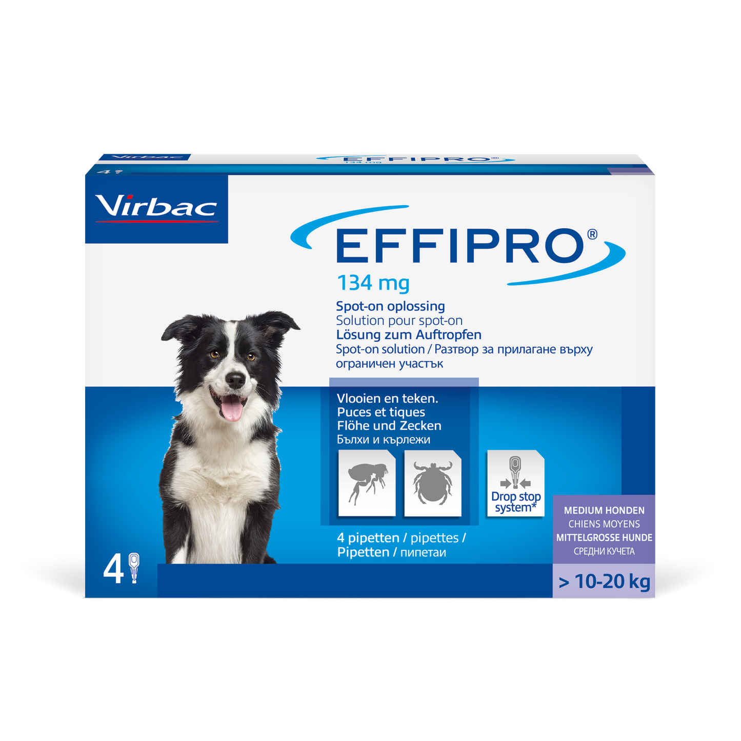 Virbac Effipro - обезпаразитяващи пипети за куче, 4 броя