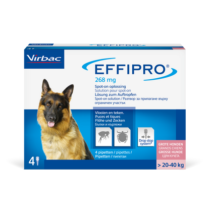 Virbac Effipro - обезпаразитяващи пипети за куче, 4 броя