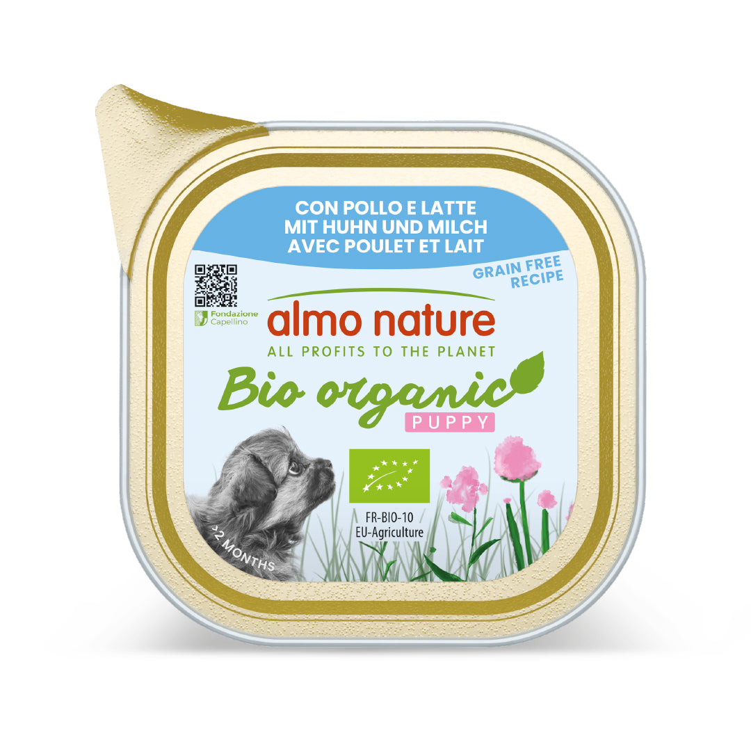 Almo Nature Bio Organic Puppy with Chicken and Milk - пастет за кученца с пилешко месо и мляко 100 гр