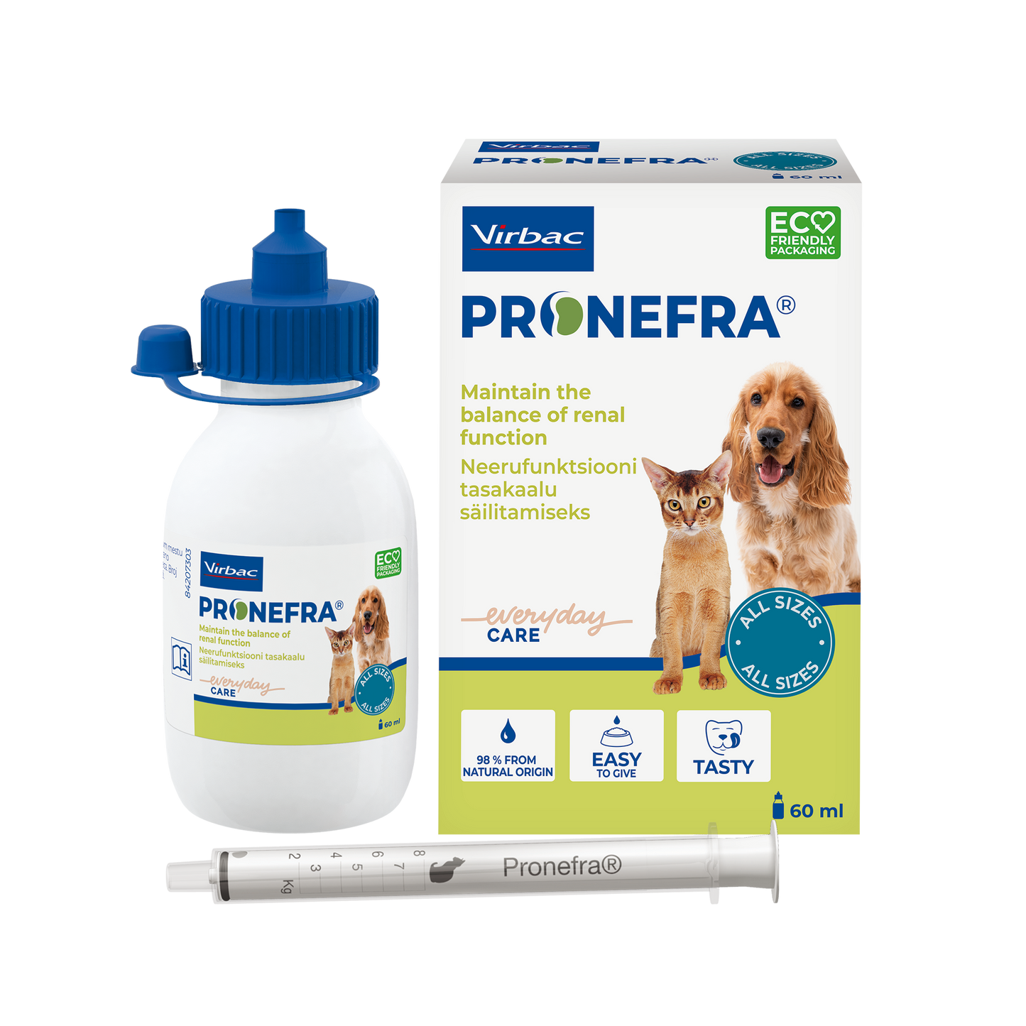 Virbac Pronefra - хранителна добавка в подкрепа на бъбречната функция 180 мл