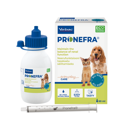 Virbac Pronefra - хранителна добавка в подкрепа на бъбречната функция 180 мл