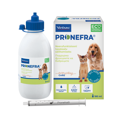 Virbac Pronefra - хранителна добавка в подкрепа на бъбречната функция 180 мл