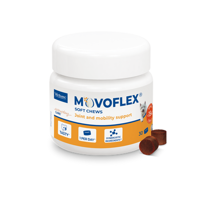 Virbac Movoflex L - хранителна добавка за здрави стави за кучета над 35 кг, 30 бр