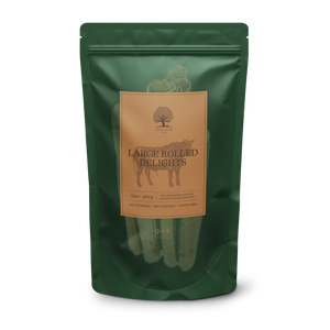 Essential Large Rolled Delights - пресована изсушена телешка кожа, 25.5 см/2 см, 400 гр.