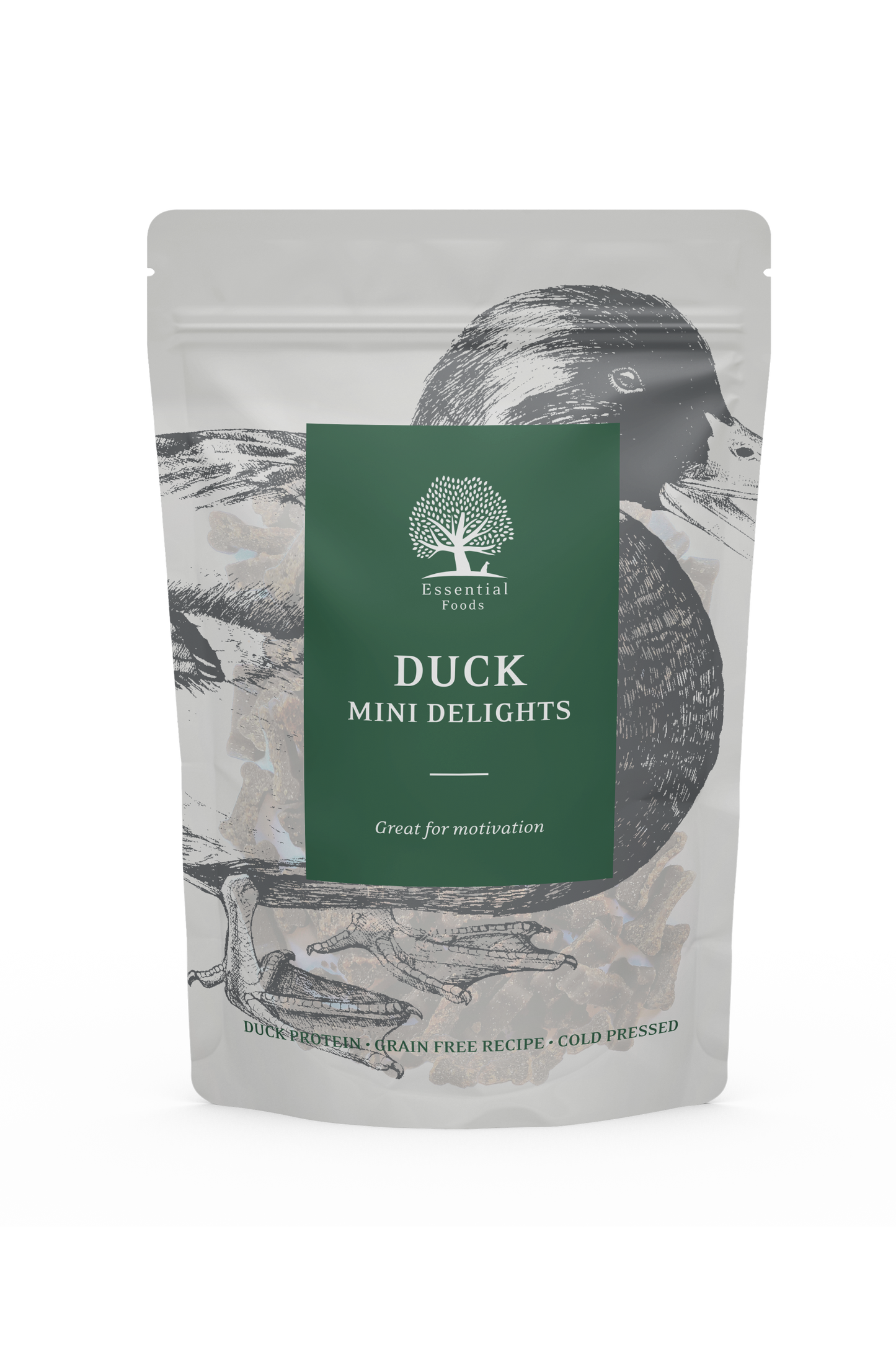 Essential Duck Mini Delights grain free - деликатесно лакомство с патешко месо, 100 грама