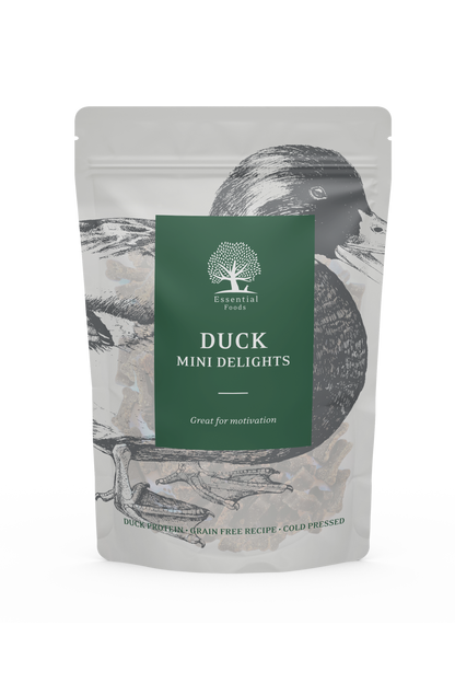 Essential Duck Mini Delights grain free - деликатесно лакомство с патешко месо, 100 грама