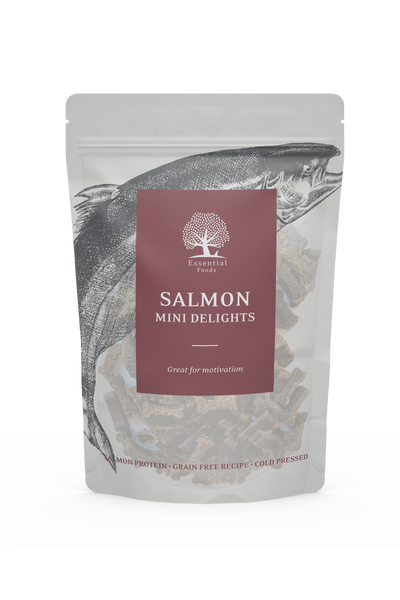 Essential Salmon Mini Delights grain free - деликатесно лакомство със сьомга, 100 грама