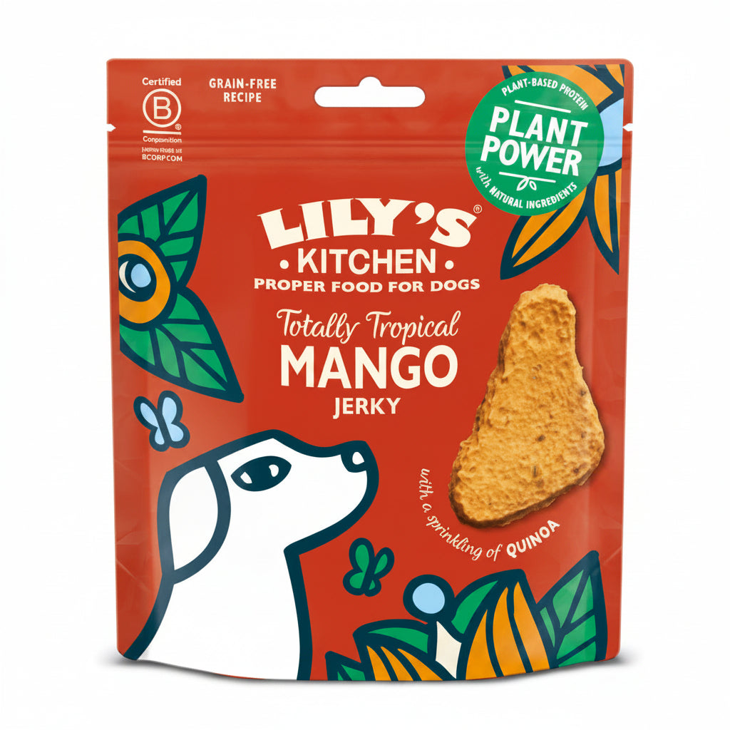 Lilys Kitchen Dog Plant Power Mango Jerky - сушено лакомство с манго 70 гр.