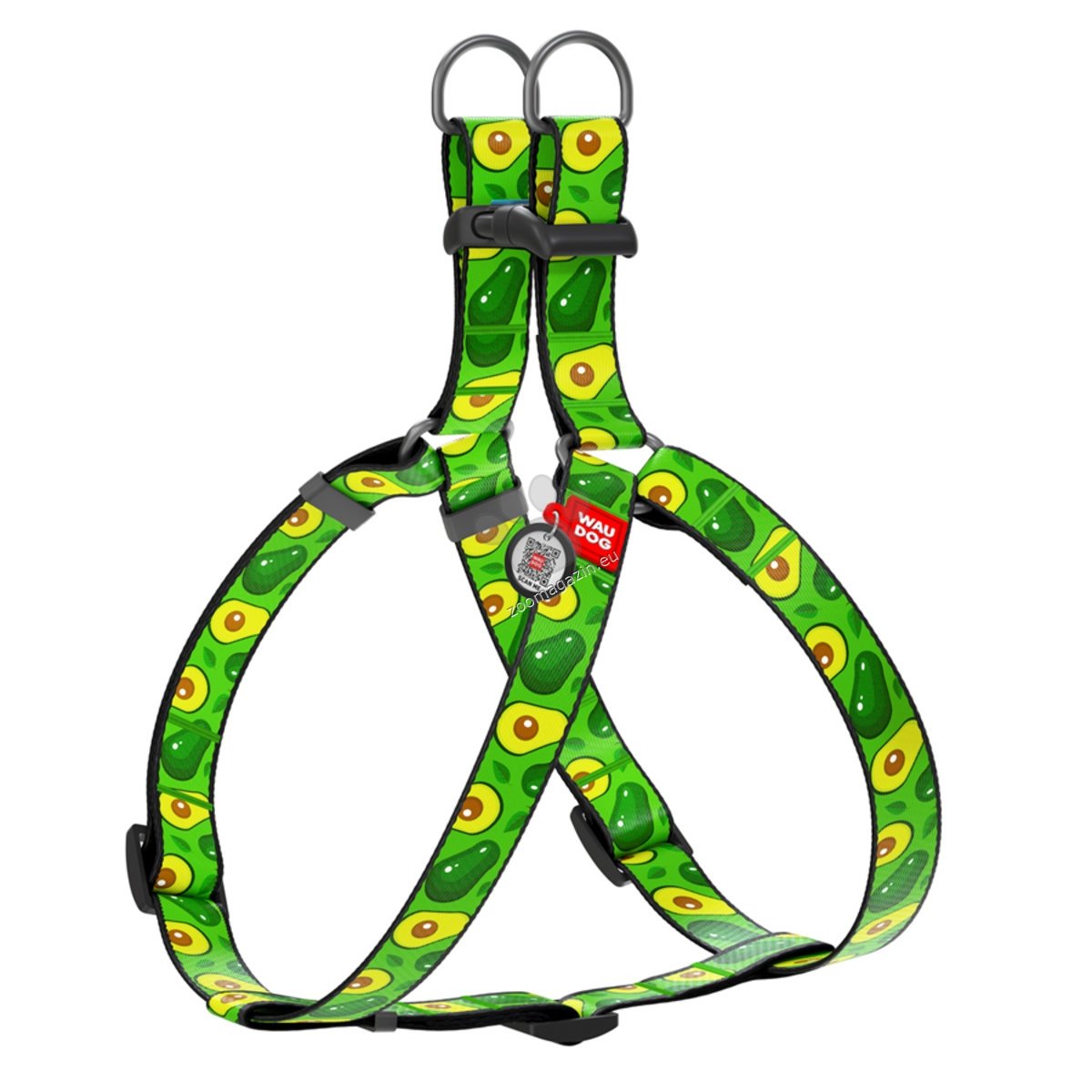 Waudog Harness Avocado S - нагръдник с QR код за сигурност 40 / 55 см / 15 мм
