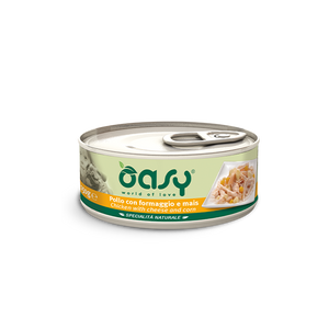 Oasy Dog Natural Chicken with Cheese and Corn - консерва за куче с пилешко месо, сирена и царевица 150 гр.