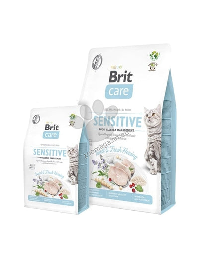 РАЗПРОДАЖБА Brit Care Cat Grain-Free Sensitive Food Allergy Managemet - суха храна с риба и насекоми за котки склонни към алергии 400 гр