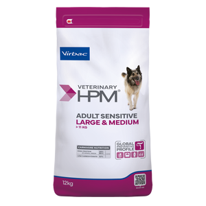 Virbac HPM Adult Sensitive Large and Medium Dog - суха храна за кучета с чувствителен стомах от средни и големи породи 12 кг