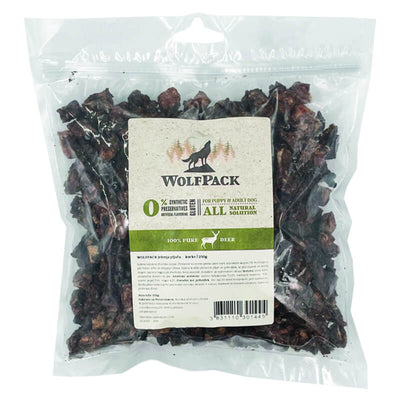 WolfPack Deer Lung Cubes - кубчета от изсушен еленски бял дроб 250 гр