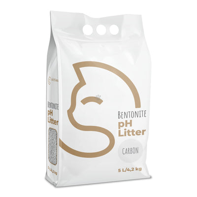 Kitties Carbon - бентонитова котешка тоалетна / аромат активен въглен / 5 литра