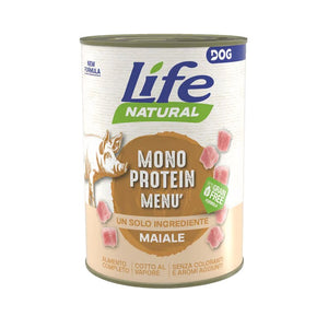 Life Natural dog Monoprotein Pork - монопротеинова консерва за кучета със свинско месо 400 гр