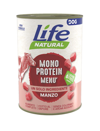 Lifedog Monoprotein Beef - монопротеинова консерва за кучета с телешко месо 400 гр