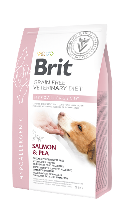 Brit VD Dog Hypoallergenic - хипоалергенна храна за кучета за намаляване на непоносимостта към съставки и хранителни вещества 12 кг